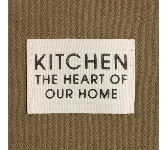 Фартук Этель Kitchen 60x70 см, зелёный, 100% хлопок, саржа 220 г/м2 7866040