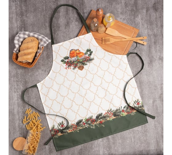 Фартук Этель Winter robin 60x70см, 100% хлопок, саржа 190 г/м2 7182008 1