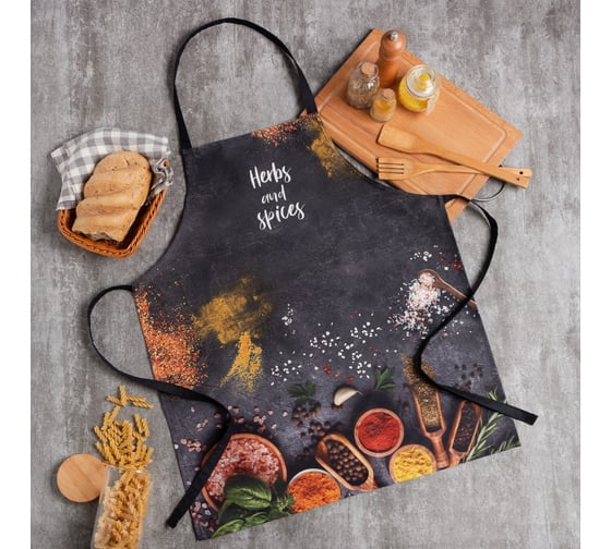 Кухонный фартук Этель Специи 70x60 см, 100% хлопок, саржа 190 г/м2 7587354 1