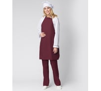 Женский костюм повара ФАКЕЛ Гурман белый/бордовый, размер 48-50, рост 158-164 50790000.005