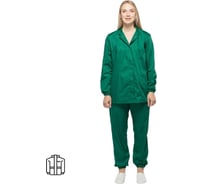 Женская куртка для пищевого производства ООО Комус у17-ку зеленая, сатин, размер 48-50, рост 158-164 1643096