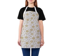 Кухонный фартук JOYARTY Золотые снежинки, универсальный размер для женщин и мужчин ap_427888