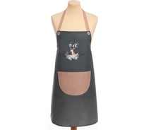 Фартук Этель "Flower deer" голубой, 70х68 см, 100% полиэстер 7505023
