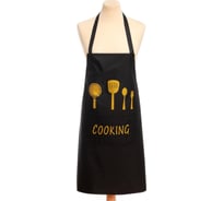 Фартук Этель "Cooking" черный, 70x68 см, 100% полиэстер 7505021