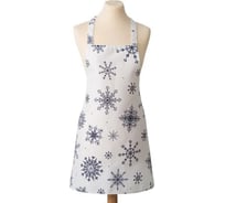 Фартук Доляна Синие снежинки 60x65 см, 100% хлопок, 164 г/кв. м 4478734