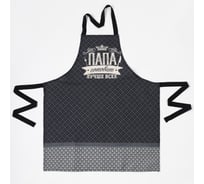 Фартук Доляна Папа готовит лучше всех, 60x70 см, 100% хлопок, 160 г/кв. м 4136458