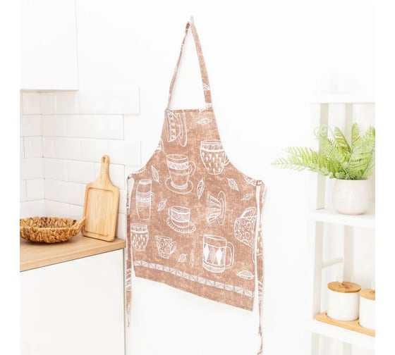 Фартук Доляна Cup of tea 60x65см, 100% хлопок, 164 г/кв. м 4682761