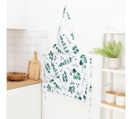 Фартук Доляна Eucalyptus 60x65 см, 100% хлопок, 164 г/кв. м 4682753