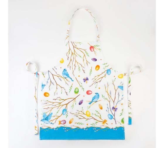 Фартук Доляна Happy Easter 60x70 см, 100% хлопок, 164 г/кв. м 4682776 1