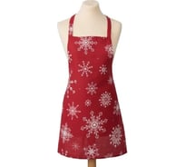 Фартук Доляна Белые снежинки 60x65 см, 100% хлопок, 164 г/кв. м 4478729