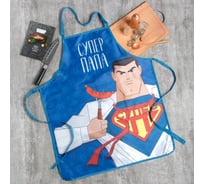 Фартук Доляна "Супер папа" 65х80 см, 100% п/э, оксфорд 210 г/кв. м 4501977