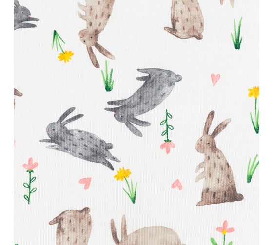 Фартук Доляна Fluffy bunnies 60x70 см, 100% хлопок, 164 г/кв. м 5538634
