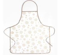 Фартук Доляна Снежинки золотые 70х80 см, 100% п/э 9446100