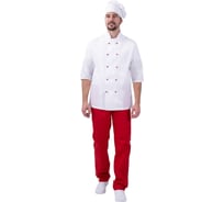 Костюм ГК Спецобъединение ШЕФ-ПОВАР, белый-красный Кос 802/104/170