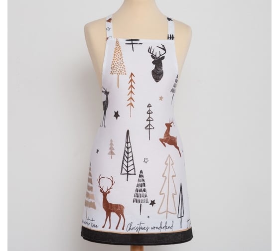 Фартук Доляна X-Mas 60x65см 100% хл рогожка 164 г/м2 4980246