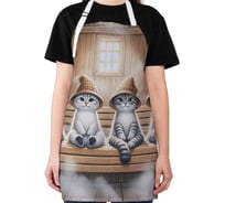 Фартук кухонный JoyArty "Кото баня", универсальный размер для женщин и мужчин ap_429876