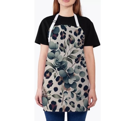 Фартук кухонный JoyArty "Леопардовый эвкалипт", универсальный размер для женщин и мужчин ap_429943