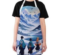Фартук кухонный JoyArty "Аниме в горах", универсальный размер для женщин и мужчин ap_sd1392