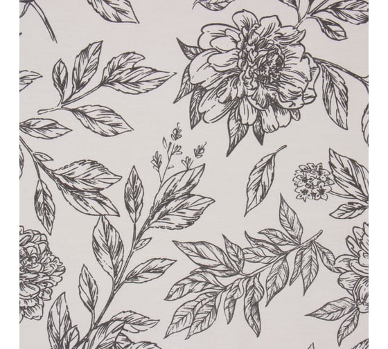 Фартук Этель Black flowers 60x70см, 100% хлопок, саржа 190 г/м2 10283365