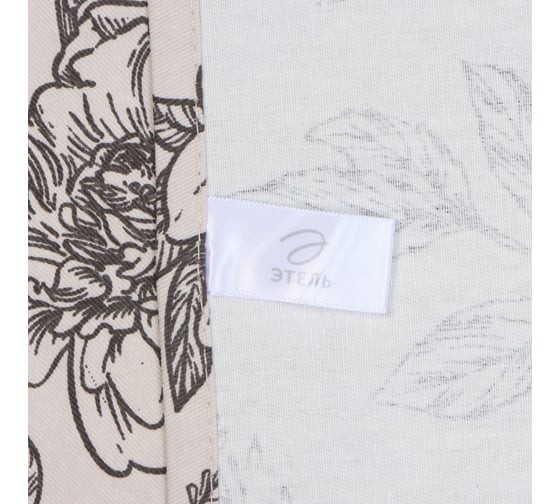 Фартук Этель Black flowers 60x70см, 100% хлопок, саржа 190 г/м2 10283365