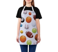 Фартук кухонный JOYARTY "Спортивные мячи", универсальный размер для женщин и мужчин ap_11501