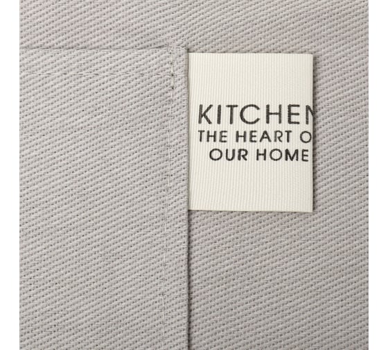 Фартук Этель Kitchen 60x70 см, цвет светло-серый, 100% хлопок, саржа 250 г/м2 10472152