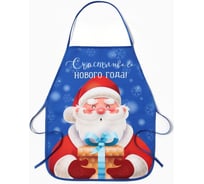 Фартук для творчества Этель "Дед Мороз" 49x39 см, 100% полиэстер 10638166