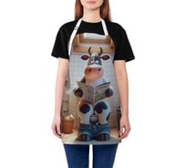 Фартук кухонный JoyArty Корова читает, универсальный размер, для женщин и мужчин, ap_sd3473