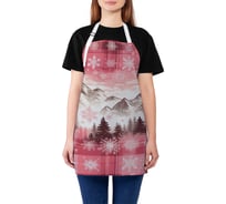 Фартук кухонный JoyArty Снежные горы, универсальный размер, для женщин и мужчин, серия Новый год и Рождество ap_sd3942