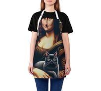 Фартук кухонный JoyArty Джоконда с котом, универсальный размер, для женщин и мужчин, серия Новый год и Рождество ap_sd3894