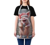 Фартук кухонный JoyArty Поющая хрюшка, универсальный размер, для женщин и мужчин, серия Новый год и Рождество ap_sd3876