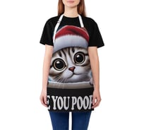 Фартук кухонный JoyArty Удивленный котик, универсальный размер, для женщин и мужчин, серия Новый год и Рождество ap_sd4007