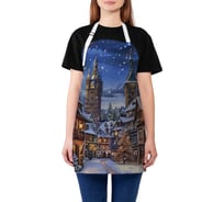 Фартук кухонный JoyArty Снежная ночь, универсальный размер, для женщин и мужчин, серия Новый год и Рождество ap_sd3983