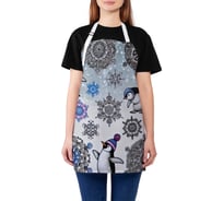 Фартук кухонный JoyArty Снежные пингвины, универсальный размер, для женщин и мужчин, серия Новый год и Рождество ap_sd3971