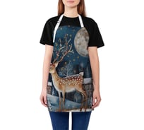 Фартук кухонный JoyArty Олень под луной, универсальный размер, для женщин и мужчин, серия Новый год и Рождество ap_sd3987