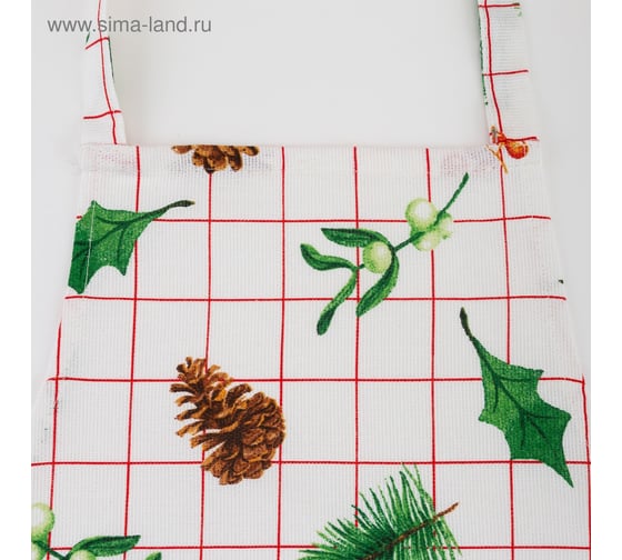 Доляна Фартук " New Year 60x65см, 100% хлопок, рогожка 164 г/м2 4980251