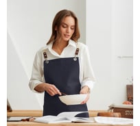 Фартук Этель Minimalist design 60x70 см, цвет синий, 100% лен 415 г/м2 10300789