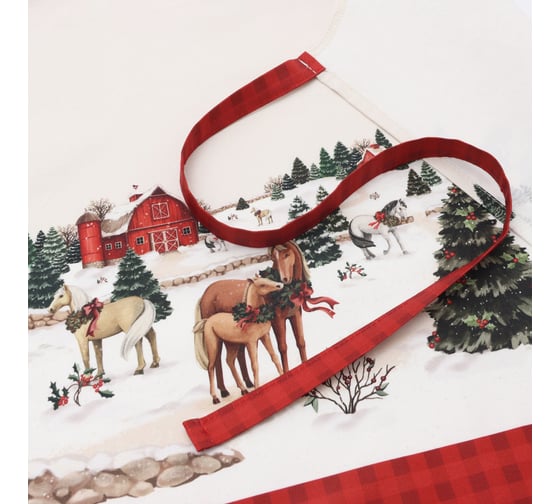 Фартук Этель "Happy Holidays" 60x70 см, 100% хлопок, саржа 190 г/м2 10658949