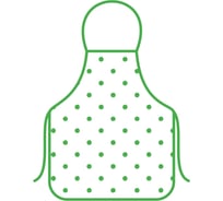 Фартук МУЛЬТИДОМ Горошек 52х72см зелен МТ71-135