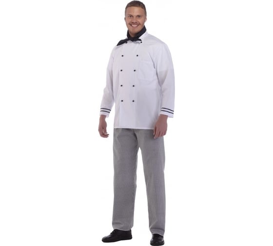 Поварская куртка СОЮЗСПЕЦОДЕЖДА Люкс белая, р. 60-62, рост 182-188 2000000000596