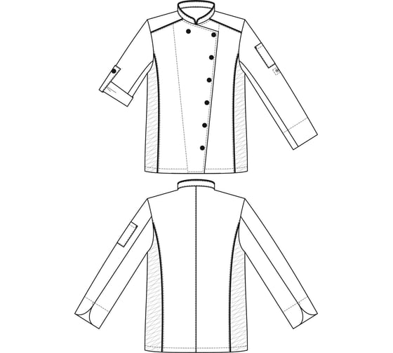 Поварской женский китель СОЮЗСПЕЦОДЕЖДА RICON черный, р. 54/XXXL 2000000066011