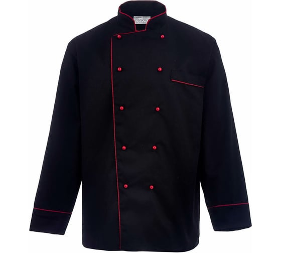 Поварская куртка СОЮЗСПЕЦОДЕЖДА Люкс черная, р. 44-46, рост 170-176 2200000080219 1