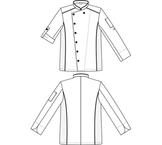 Поварской мужской китель СОЮЗСПЕЦОДЕЖДА RICON черный, р. 56/XXXL 2000000061443