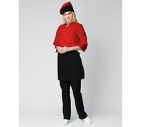 Женский костюм повара Факел Шеф черный/красный, р. 56-58; 158-164 87481882.009