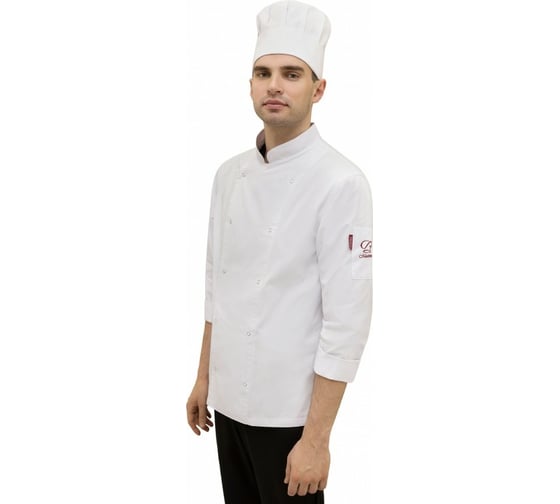 Мужской китель повара Tekca Line Максимо белый, размер 60-62, рост 182-188 2000000213781