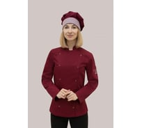 Женский китель повара Tekca Line Грейс бордо, размер 48-50, рост 158-164 2000000116273