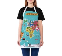 Кухонный фартук JOYARTY Детская карта мира, универсальный размер для женщин и мужчин ap_378446