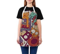 Кухонный фартук JOYARTY Квадратный кот, универсальный размер для женщин и мужчин ap_65115