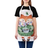 Кухонный фартук JOYARTY Лисенок согревается, универсальный размер для женщин и мужчин ap_25202