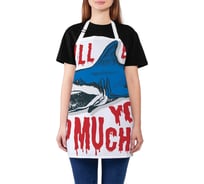 Кухонный фартук JOYARTY Голодная акула, универсальный размер для женщин и мужчин ap_19821